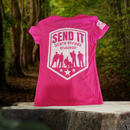 SEND IT women's new crew pretty in pink