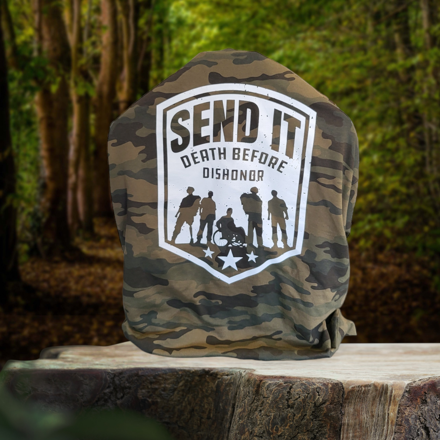 SEND IT camouflage hoodie