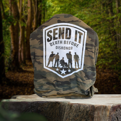 SEND IT camouflage hoodie